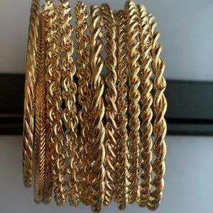 Faux Gold Bangle Bracelets